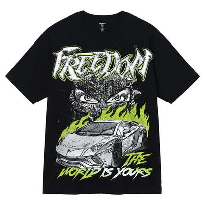 A180 Freedom Graphic Tee in Black