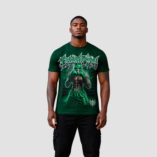 Champion Graphic Tee in Forest Green