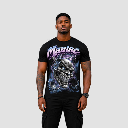 Maniac Graphic Tee in Black