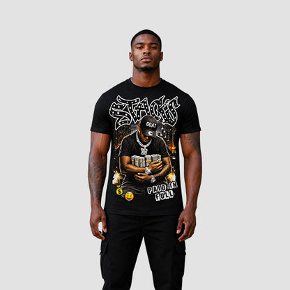 Stacks Graphic Tee in Black