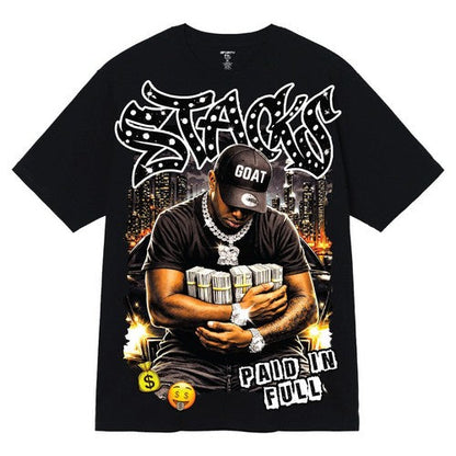 A496 Stacks Graphic Tee in Black