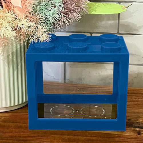 Stackable Brick Mini Cash Pan Moneybox in Blue