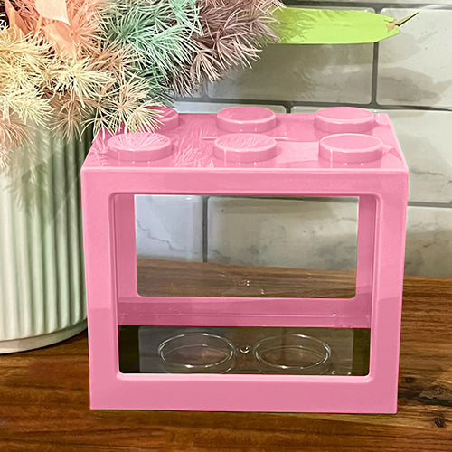 Stackable Brick Moneybox in Pink
