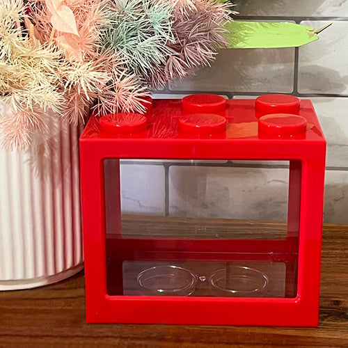 Stackable Brick Moneybox in Red