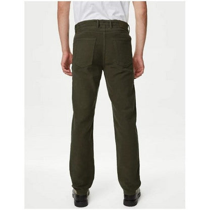 Marks & Spencer Moleskin Chinos Dark Olive