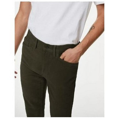 Marks & Spencer Moleskin Chinos Dark Olive