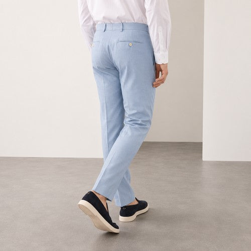 Marks & Spencer Tailored Linen Dress Pants in Light Blue