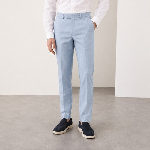 Marks & Spencer Tailored Linen Dress Pants in Light Blue