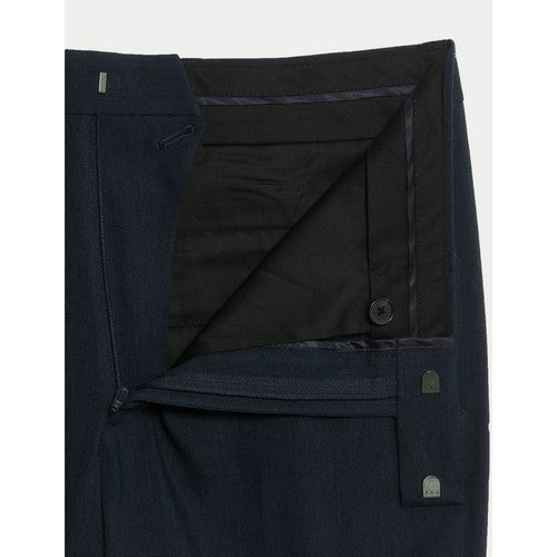 Marks & Spencer Tailored Linen Dress Pants in Indigo