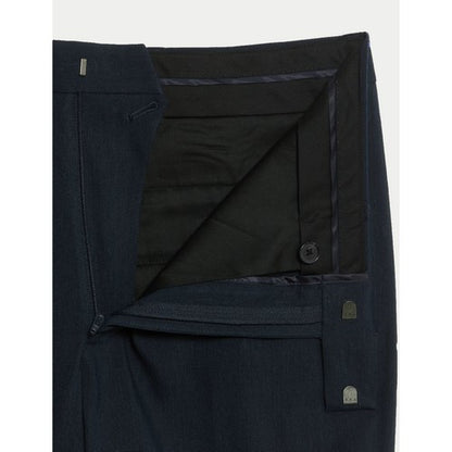 Marks & Spencer Tailored Linen Dress Pants in Indigo