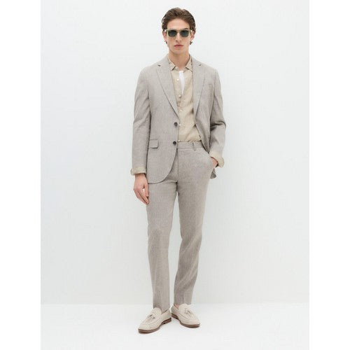 Marks & Spencer Tailored Linen Dress Pants in Neutral