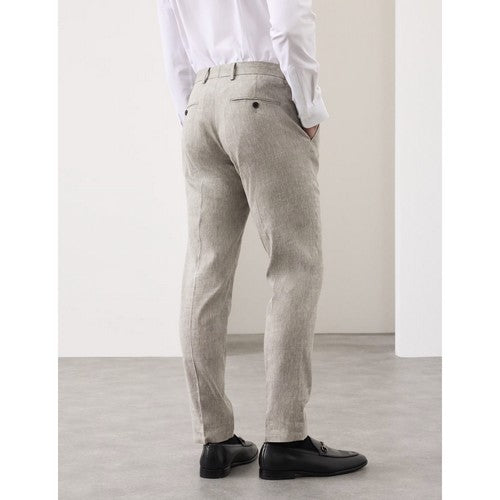 Marks & Spencer Tailored Linen Dress Pants in Neutral