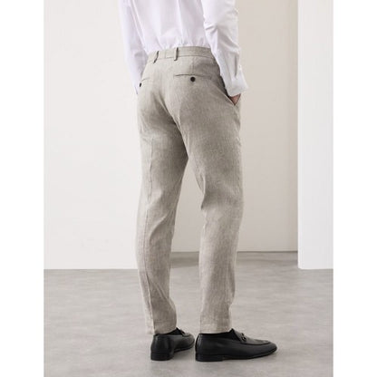 Marks & Spencer Tailored Linen Dress Pants in Neutral