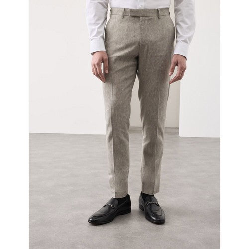Marks & Spencer Tailored Linen Dress Pants in Neutral