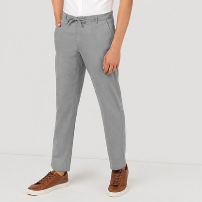 Marks & Spencer Casual Linen Pants in Light Grey