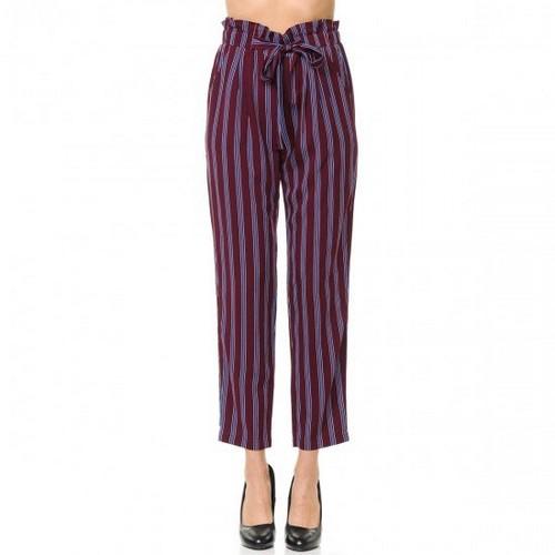 Stripe Cigarette Leg Pants