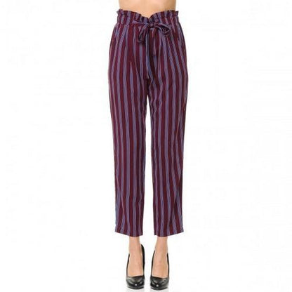 Stripe Cigarette Leg Pants