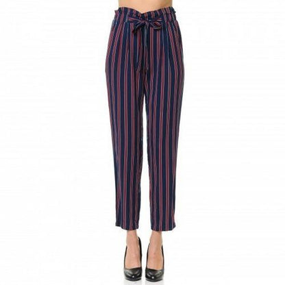 Stripe Cigarette Leg Pants