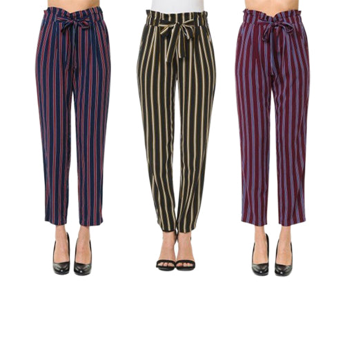 70484-5 Stripe Cigarette Leg Pants