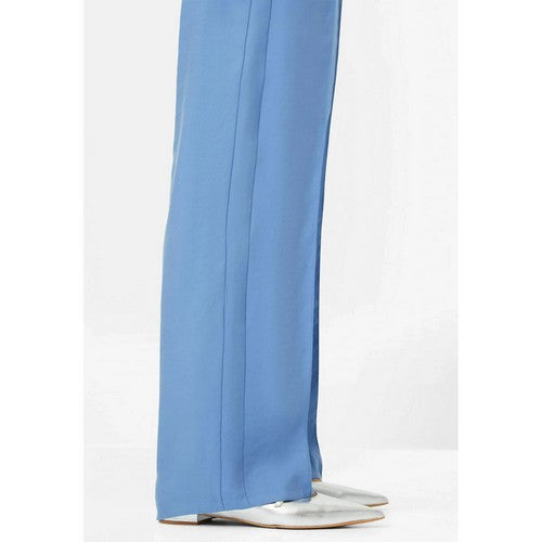 Brax Style Maine Fluid Wide Leg Tencel Pants in Deep Sky