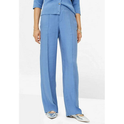 BX021A0X8-C11 Brax Style Maine Fluid Wide Leg Tencel Pants in Deep Sky 