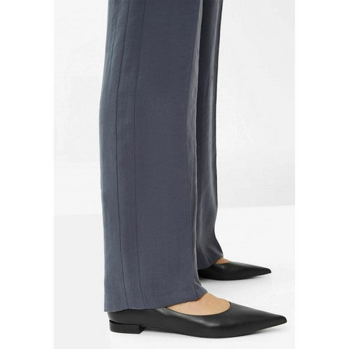 Brax Style Maine Fluid Wide Leg Tencel Pants in Charcoal