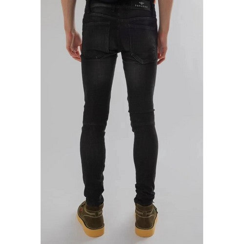 Top Look Destructed Slim Fit Jeans in Black