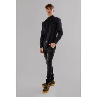 Top Look Destructed Slim Fit Jeans in Black