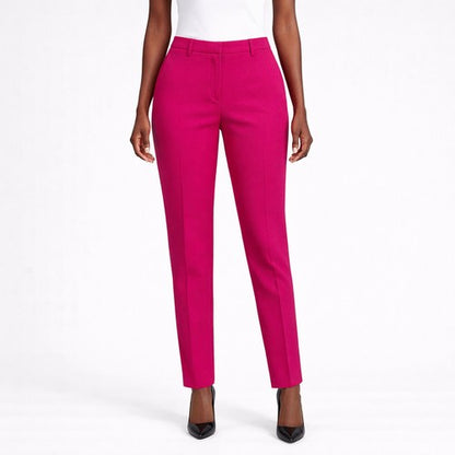 Incity Slim Fit Tailored Pants in Fuchsia
