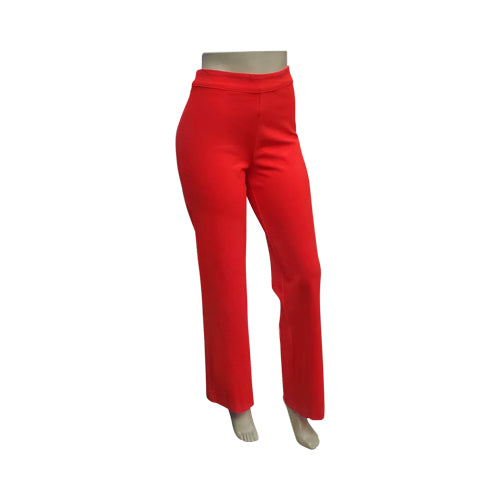 Benetton Wide Leg Pants With Side Zip Orange