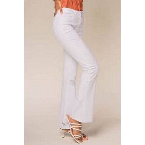 Nina Carter Bootcut Jeans Pants in White
