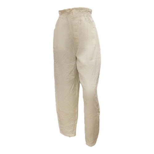 Benetton 100% Linen Pants White