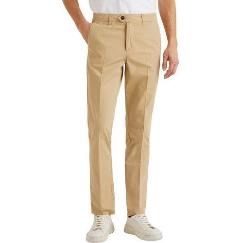 Benetton Cotton Chinos Khaki