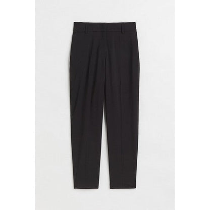 H&M Pleat Front Slim Fit Side Slit Pants Black