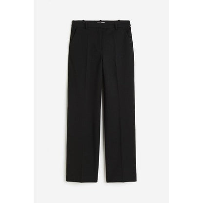 H&M Crepe Straight Leg Dress Pants Black