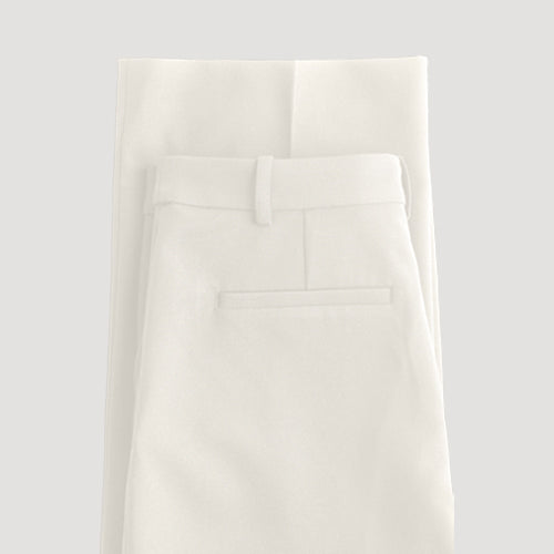 H&M Crepe Straight Leg Dress Pants in Pale Beige