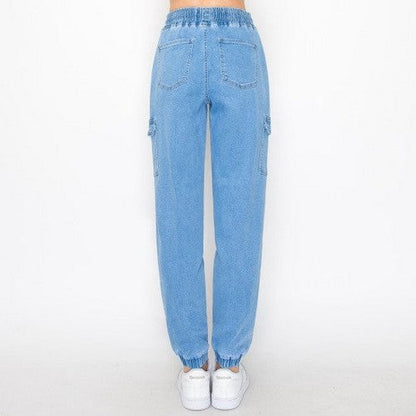 Wax Jean Cargo Jogger in Light Denim