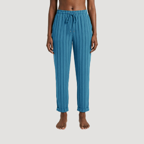 Striped Soft Pants in Green & Black