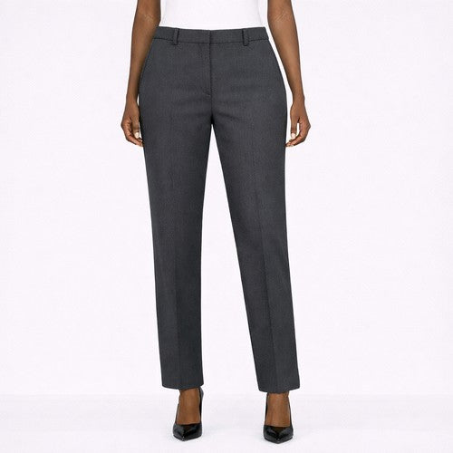 Straight Leg Heavy Jersey Dress Pant in Dark Grey