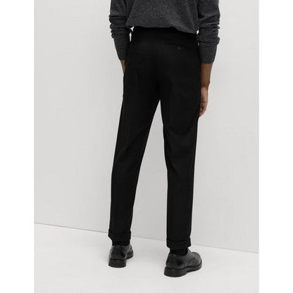 Marks & Spencer Side Adjuster Twill Dress Pants in Black