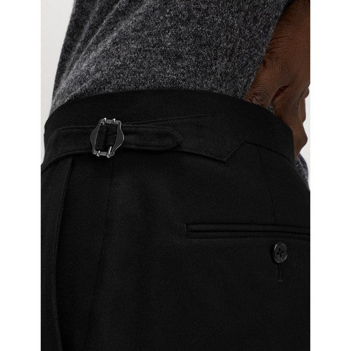 Marks & Spencer Side Adjuster Twill Dress Pants in Black