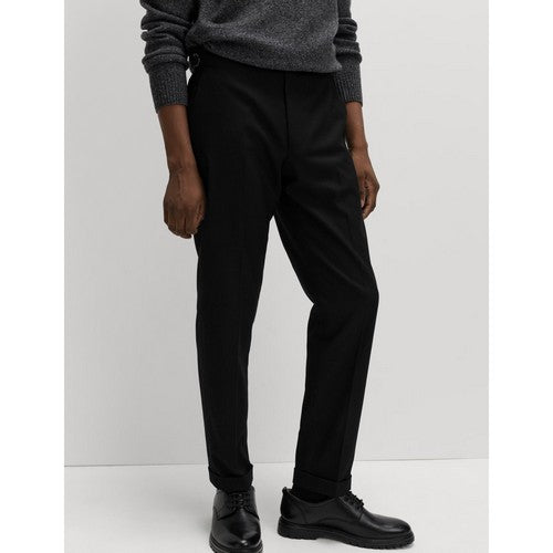 T70/3210S Warm Handle Twill Side Adjuster Trousers in Black