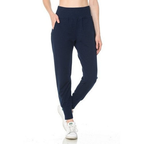 French Terry High Waist Joggers in Eclipse