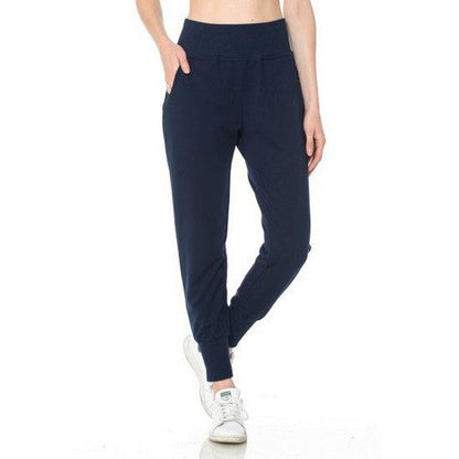 French Terry High Waist Joggers in Eclipse