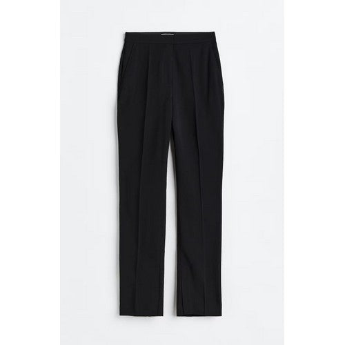 H&M Straight Crepe Dress Pants in Black