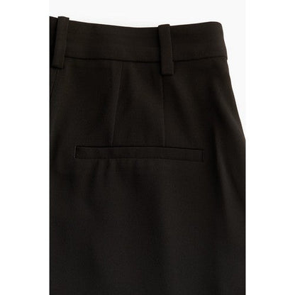 H&M Wide Leg Dress Pants in Black Crepe