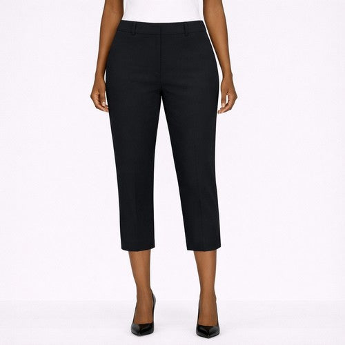 Papaya Slim Fit Capri Dress Pants in Black