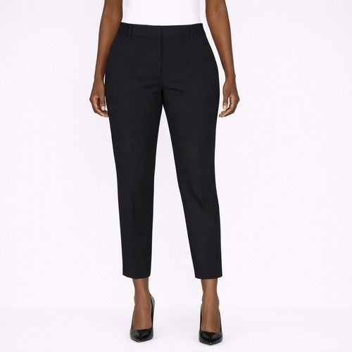 H&M Straight Crepe Dress Pants in Black