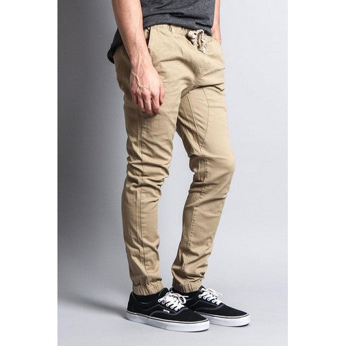Skinny Fit Chino Joggers in Khaki