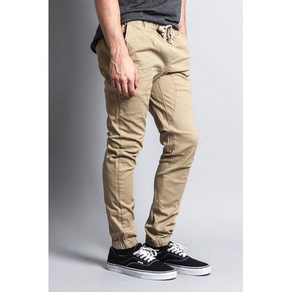 Skinny Fit Chino Joggers in Khaki